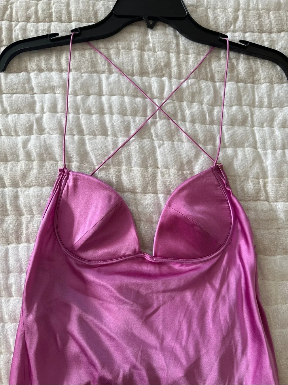 SER.O.YA Pink Silk Asymmetric Sweet Heart Neckline Long Dress Size S - Picture 8 of 16